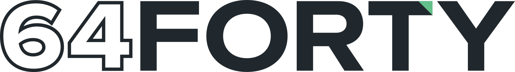The image displays the word "FORTY" in large, bold letters.
