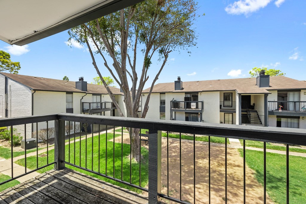 the view of our apartments from our balcony