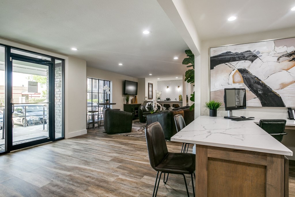 the reserve at city center spacious living room and dining area