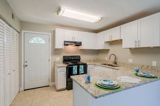 kitchen with granite counter top