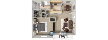 a floor plan of a studio apartment