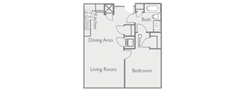 a floor plan of a bedroom apartment