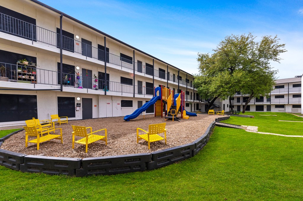 this is a photo of the playground in the leasing office at preston hollow apartments in d