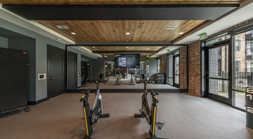 the gym atrium at the m on hennepin