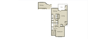 a floor plan of a two bedroom apartment