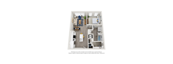 a floor plan of a 1 bedroom unit with a closet