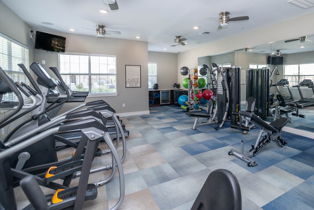 the gym with cardio equipment