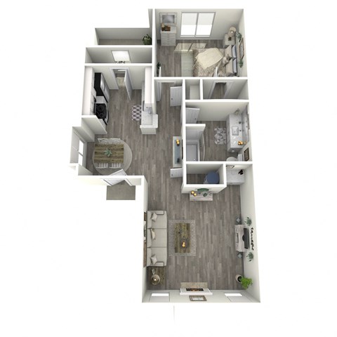 bedrooms floor plan | apartments for rent in brookhaven ga | the mille brook