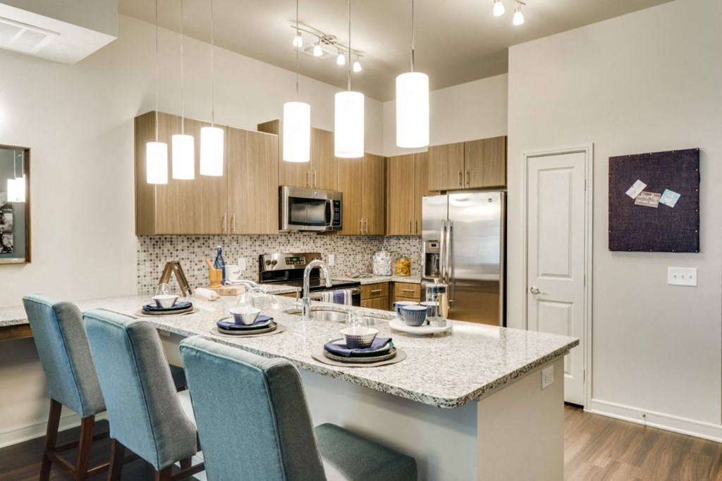 kitchen space in our luxury las colinas apartments