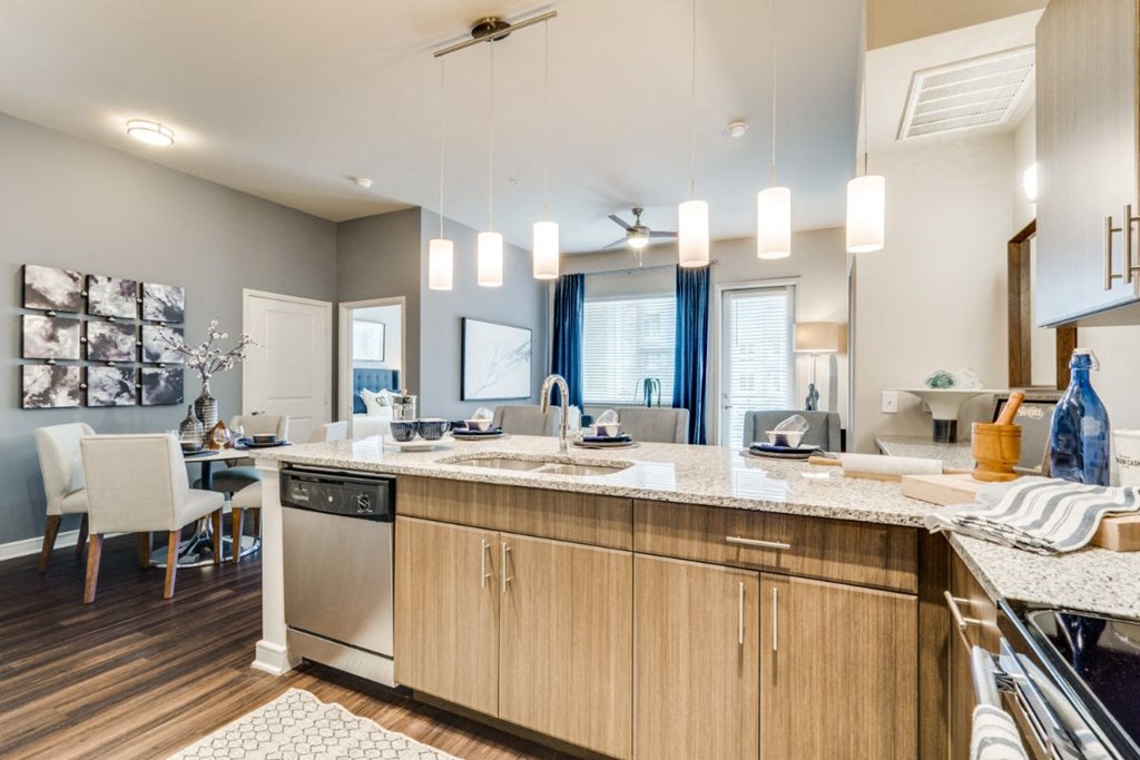 kitchen space in our luxury las colinas apartments