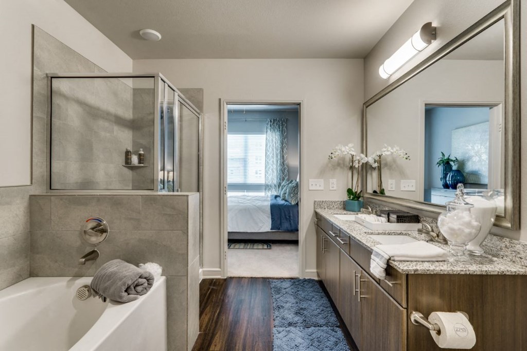 bathroom space in our luxury las colinas apartments