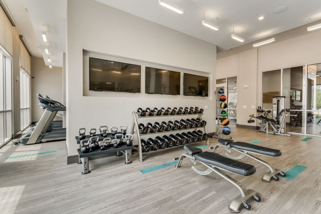 fitness center conference room in our luxury las colinas apartments