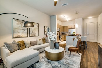 living room space in our luxury las colinas apartments - Photo Gallery 4