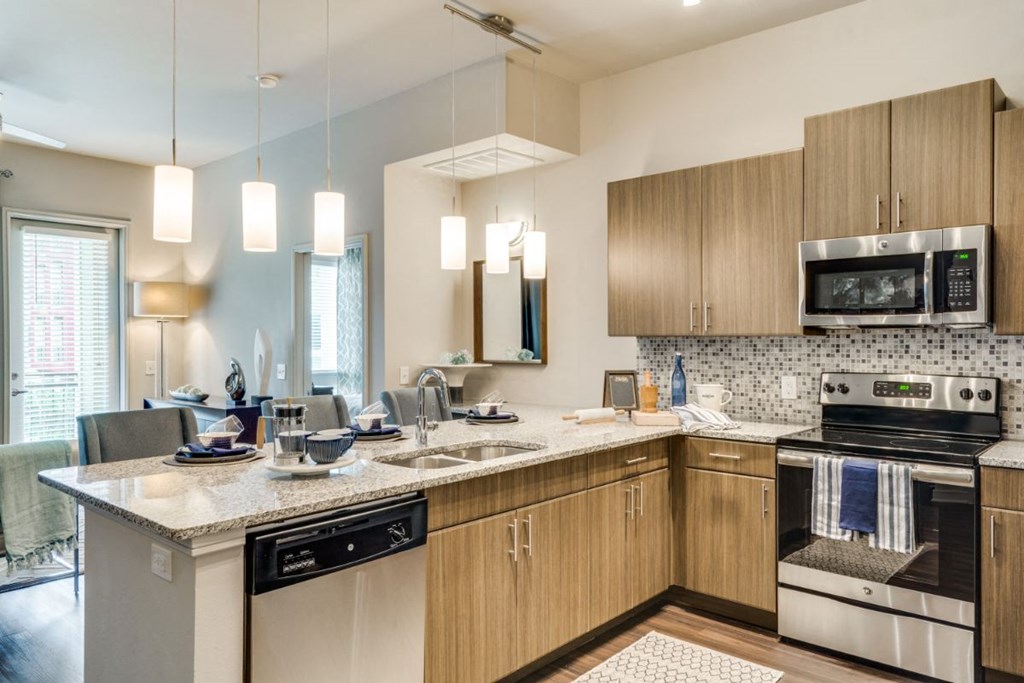 kitchen space in our luxury las colinas apartments