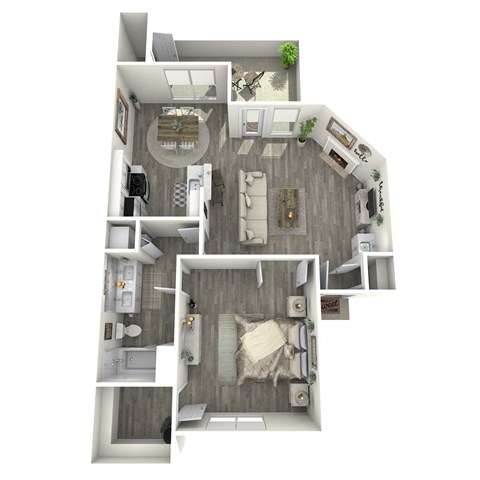 a floor plan of a 3 bedroom apartment