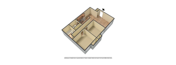 a small kitchen is shown in this illustration of a small floor plan