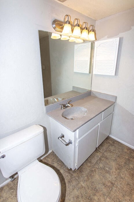 a bathroom with a toilet and a sink and a mirror