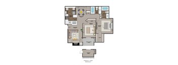 the floor plan of life at dusk