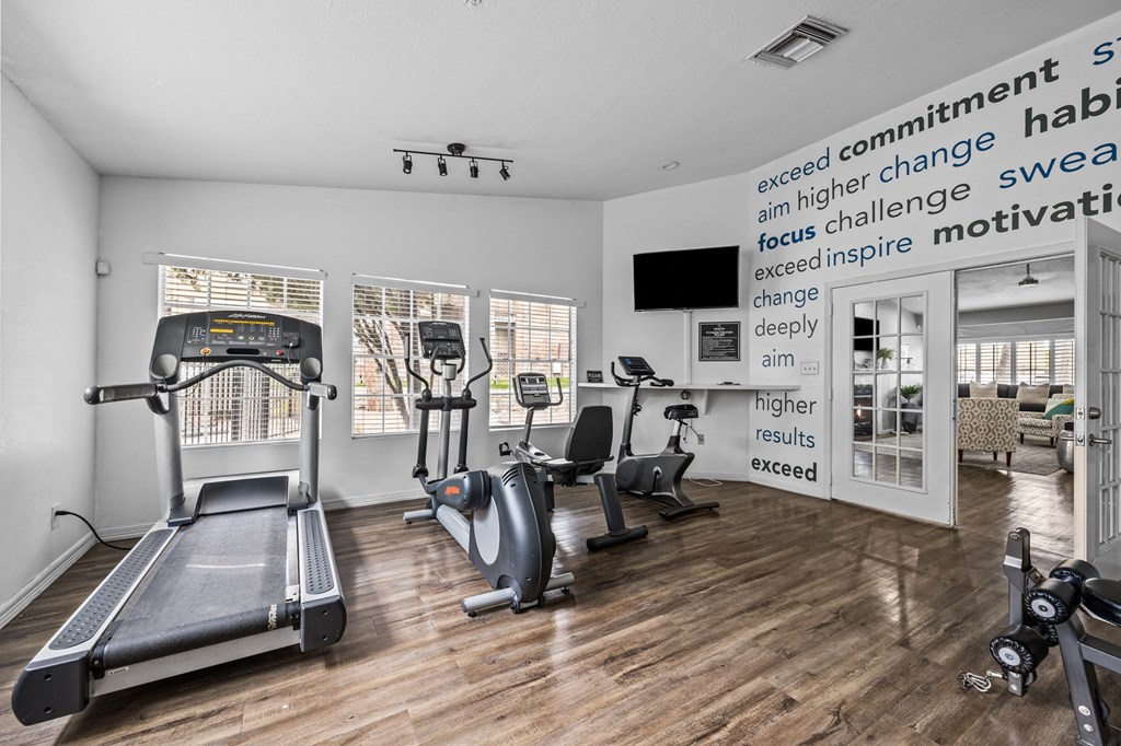 the gym with treadmills and other exercise equipment at the resort at governors crossing