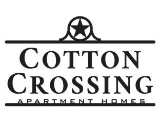 A logo for Cotton Crossing Apartment Homes.