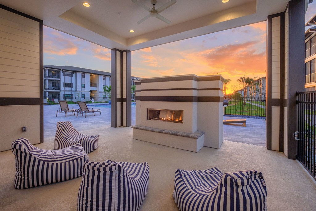 the preserve at ballantyne commons living room with fireplace