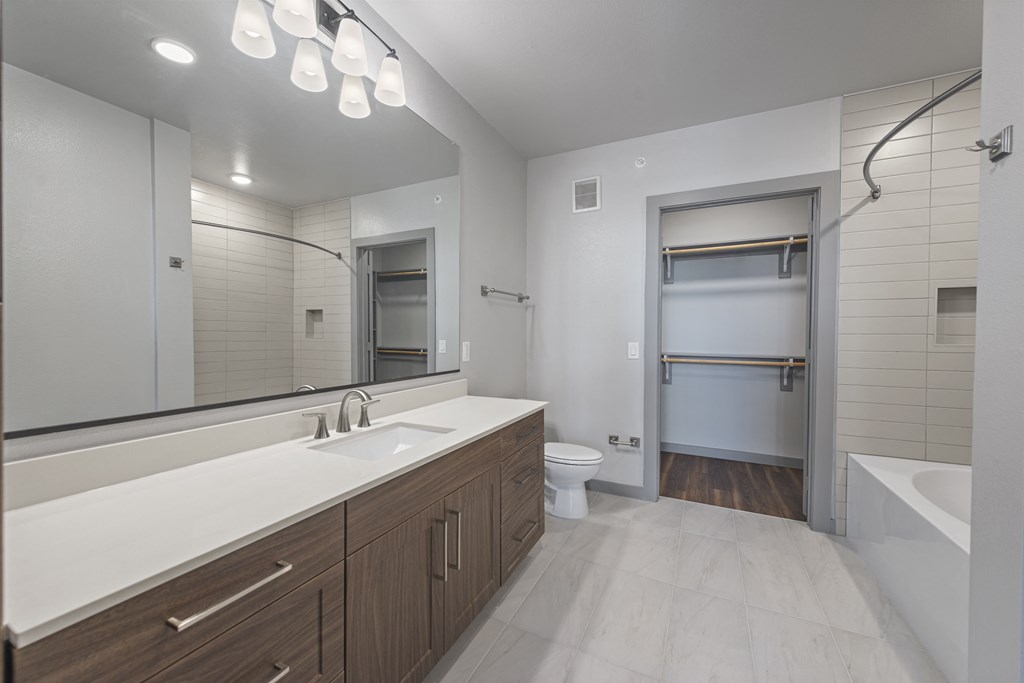a bathroom with a sink and a toilet and a shower