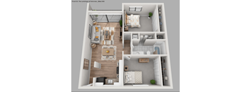 a 3 bedroom floor plan of a 2100 sq ft apartment