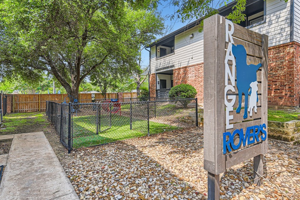 our apartments have a dog park and a fenced in yard