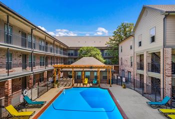 Three Sparkling Swimming Pools