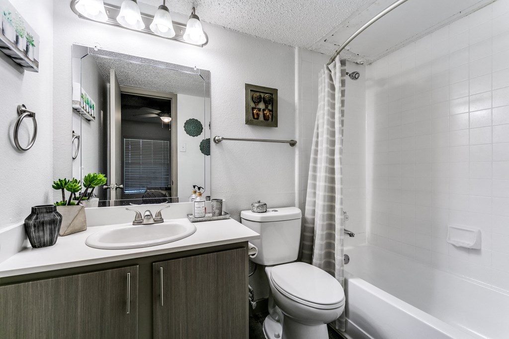 a bathroom with a sink toilet and a shower