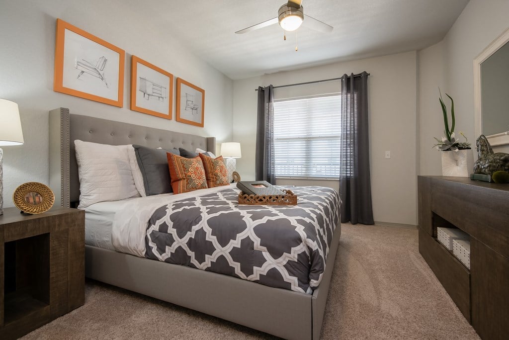 Model apartment home bedroom