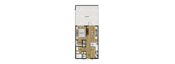 A1 Floor Plan at Brixton South Shore, Austin, 78741