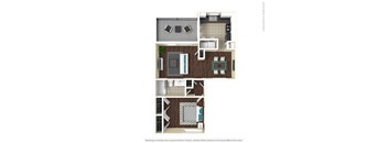 a 1 bedroom floor plan with a bathroom and a balcony
