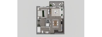 bedroom floor plan an in 1 bed 1 bath
