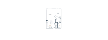 A floor plan of a house with labeled rooms such as Living Room, Kitchen, and Bathroom.