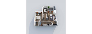 a floor plan of a house royalty free 3d model preview no.