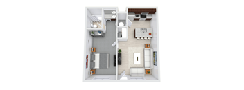 One Bedroom Floorplan