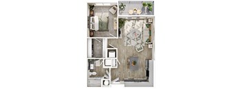 a1 floor plan  1 bedroom with 1 bath  129