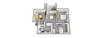 a floor plan of a 1 bedroom apartment