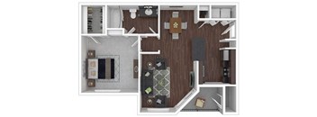 1x1 floor plan