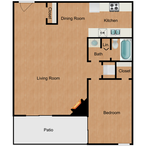 a floor plan of a two bedroom apartment