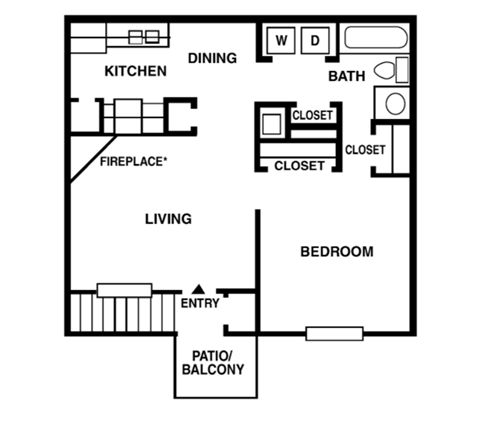 a floor plan of a house with a bedroom and a living room