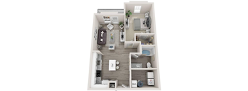 a 2 bedroom192 sq ft floor plan