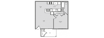 one bedroom one bathroom floor plan pearland apartment community