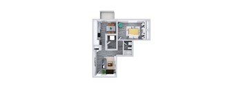 bedroom floor plan an in 1 bed 1 bath
