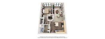 one bedroom floorplan in fort worth apartments