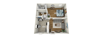 a floor plan of our studio apartment at riviera palms