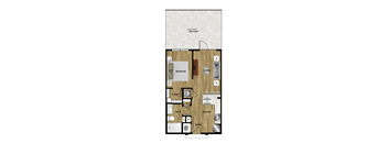 A1a Floor Plan at Brixton South Shore, Austin, Texas