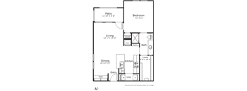 a floor plan of a bedroom apartment