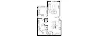 floor plan in south austin luxury apartment